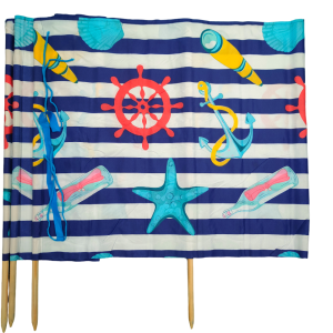 Parawan plażowy 6m – wzór butelka